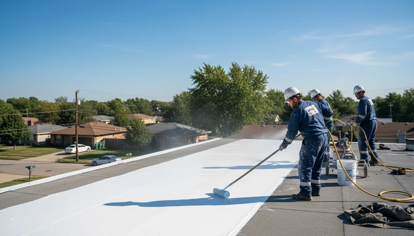 Commercial roof coating in Sand Fork, WV near me